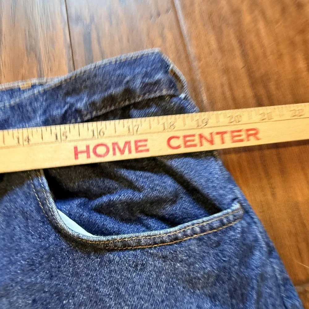 Wrangler Jeans Mens 38x30 Blue Denim Nylon Relaxed Fit Workwear Straight 97GR2IN